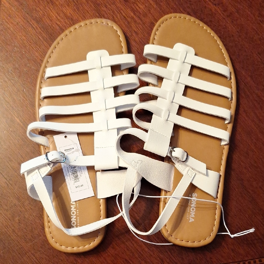 Sonoma White Multi-Strap Sandals - NWT